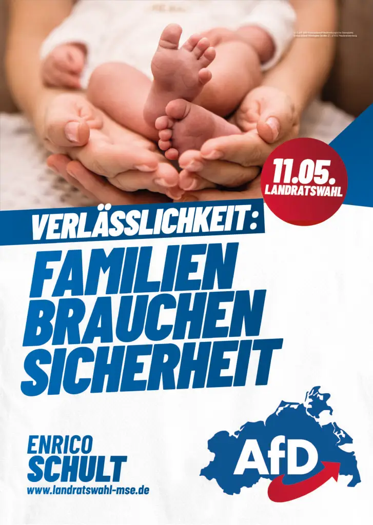 Plakat Familien brauchen Sicherheit
